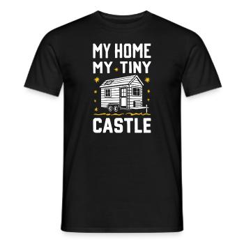 Rolling Tiny House Minimalist Lifestyle - Men's T-Shirt - black - Front - AI Model Male 178 light (178cm)