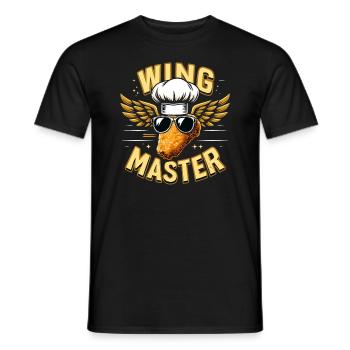 Chicken Wings Wing Hot Cooked Chicken Fast Food - Männer T-Shirt - Schwarz - Vorne - AI Model Male 178 light (178cm)