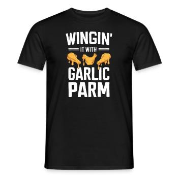 Chicken Wings Wing Hot Cooked Chicken Fast Food - Männer T-Shirt - Schwarz - Vorne - AI Model Male 178 light (178cm)