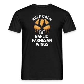 Chicken Wings Wing Hot Cooked Chicken Fast Food - Männer T-Shirt - Schwarz - Vorne - AI Model Male 178 light (178cm)