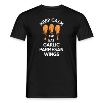 Chicken Wings Wing Hot Cooked Chicken Fast Food - Männer T-Shirt - Schwarz - Vorne - AI Model Male 178 light (178cm)