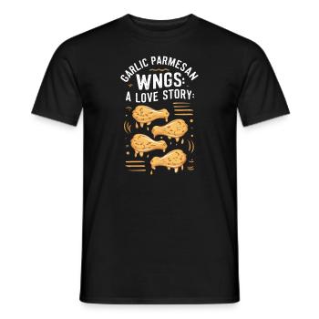 Chicken Wings Wing Hot Cooked Chicken Fast Food - Männer T-Shirt - Schwarz - Vorne - AI Model Male 178 light (178cm)