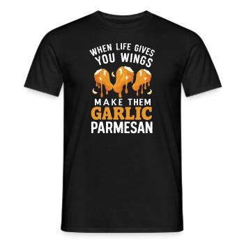 Chicken Wings Wing Hot Cooked Chicken Fast Food - Männer T-Shirt - Schwarz - Vorne - AI Model Male 178 light (178cm)
