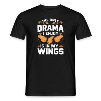 Chicken Wings Wing Hot Cooked Chicken Fast Food - Männer T-Shirt - Schwarz - Vorne - AI Model Male 178 light (178cm)
