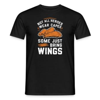 Chicken Wings Wing Hot Cooked Chicken Fast Food - Männer T-Shirt - Schwarz - Vorne - AI Model Male 178 light (178cm)