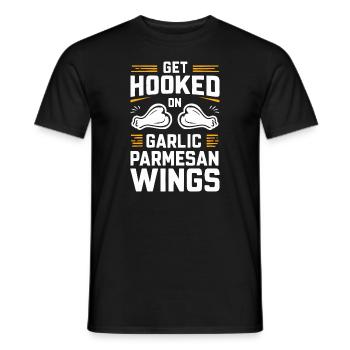 Chicken Wings Wing Hot Cooked Chicken Fast Food - Männer T-Shirt - Schwarz - Vorne - AI Model Male 178 light (178cm)