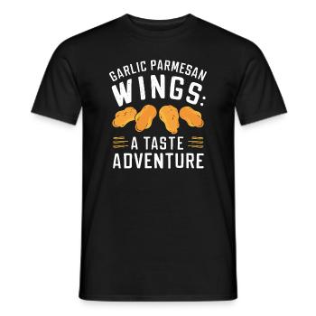 Chicken Wings Wing Hot Cooked Chicken Fast Food - Männer T-Shirt - Schwarz - Vorne - AI Model Male 178 light (178cm)