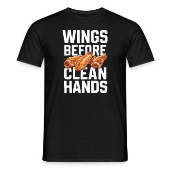 Ailes de poulet chaudes Ailes de poulet épicées Ailes de buffle - T-shirt homme - noir - Devant - AI Model Male 178 light (178cm)