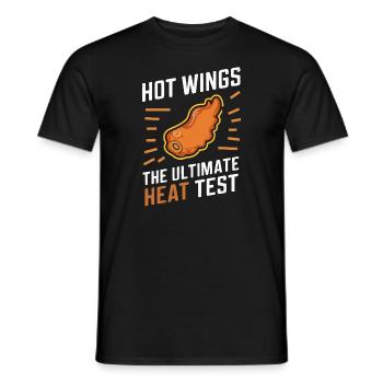 Ailes de poulet chaudes Ailes de poulet épicées Ailes de buffle - T-shirt homme - noir - Devant - AI Model Male 178 light (178cm)