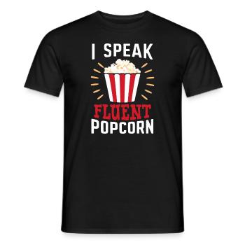 Dicton de pop-corn amusant, pop-corn en rafale - T-shirt homme - noir - Devant - AI Model Male 178 light (178cm)