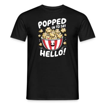 Dicton de pop-corn amusant, pop-corn en rafale - T-shirt homme - noir - Devant - AI Model Male 178 light (178cm)
