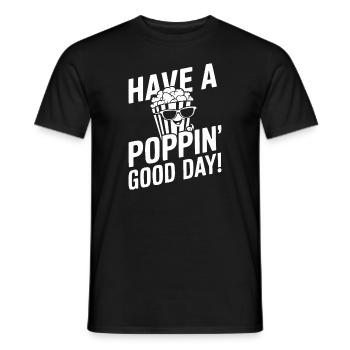 Dicton de pop-corn amusant, pop-corn en rafale - T-shirt homme - noir - Devant - AI Model Male 178 light (178cm)