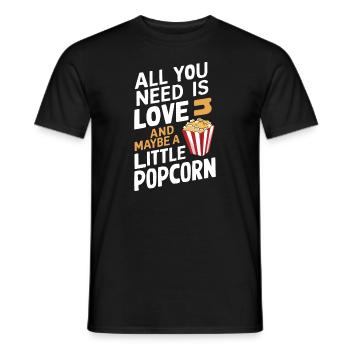 Dicton de pop-corn amusant, pop-corn en rafale - T-shirt homme - noir - Devant - AI Model Male 178 light (178cm)