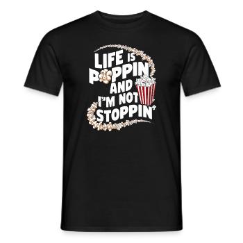 Dicton de pop-corn amusant, pop-corn en rafale - T-shirt homme - noir - Devant - AI Model Male 178 light (178cm)