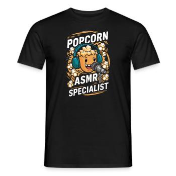 Dicton de pop-corn amusant, pop-corn en rafale - T-shirt homme - noir - Devant - AI Model Male 178 light (178cm)