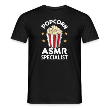Lustiger Popcorn-spruch, Binge-watching-popcorn - Männer T-Shirt - Schwarz - Vorne - AI Model Male 178 light (178cm)