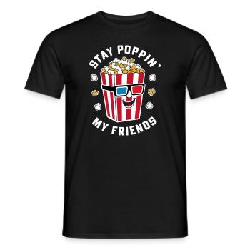 Lustiger Popcorn-spruch, Binge-watching-popcorn - Männer T-Shirt - Schwarz - Vorne - AI Model Male 178 light (178cm)