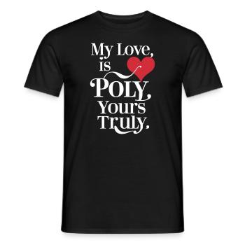 Communauté polyamoureuse Parentalité polyamoureuse - T-shirt homme - noir - Devant - AI Model Male 178 light (178cm)