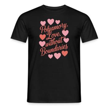 Communauté polyamoureuse Parentalité polyamoureuse - T-shirt homme - noir - Devant - AI Model Male 178 light (178cm)