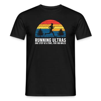 Ultra Running Ultramarathon Runner Marathoner - Men's T-Shirt - black - Front - AI Model Male 178 light (178cm)