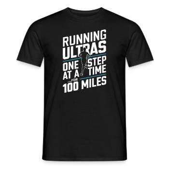 Ultra Running Ultramarathon Runner Marathoner - Men's T-Shirt - black - Front - AI Model Male 178 light (178cm)