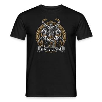 Jules César Histoire romaine Empire romain - T-shirt homme - noir - Devant - AI Model Male 178 light (178cm)