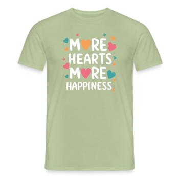 Communauté polyamoureuse Parentalité polyamoureuse - T-shirt homme - vert sauge - Devant - AI Model Male 178 light (178cm)