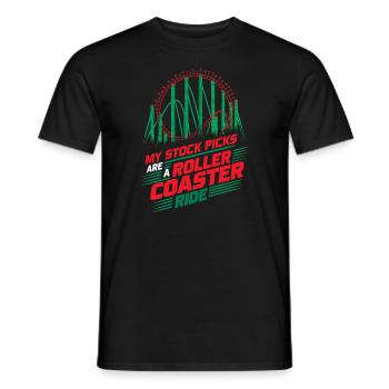 Börsenhändler, Forex-händler, Anlegerhandel - Männer T-Shirt - Schwarz - Vorne - AI Model Male 178 light (178cm)