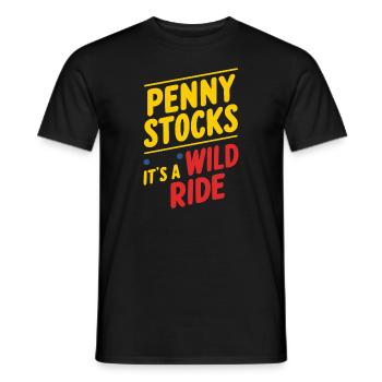 Stock market traders, forex traders, investor trading - Men's T-Shirt - black - Front - AI Model Male 178 light (178cm)