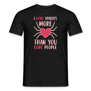 Pet Spider, Tarantula, Spider Lover - Men's T-Shirt - black - Front - AI Model Male 178 light (178cm)