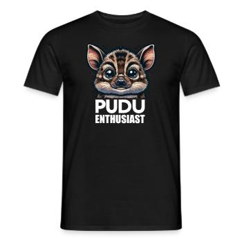 Niedlicher Pudu-hirsch Südamerika Cartoon-hirsch - Männer T-Shirt - Schwarz - Vorne - AI Model Male 178 light (178cm)