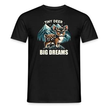 Niedlicher Pudu-hirsch Südamerika Cartoon-hirsch - Männer T-Shirt - Schwarz - Vorne - AI Model Male 178 light (178cm)
