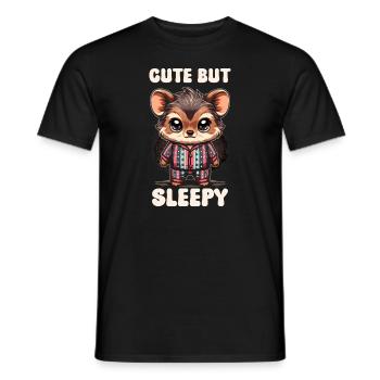 Niedlicher Pudu-hirsch Südamerika Cartoon-hirsch - Männer T-Shirt - Schwarz - Vorne - AI Model Male 178 light (178cm)