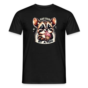 Niedlicher Pudu-hirsch Südamerika Cartoon-hirsch - Männer T-Shirt - Schwarz - Vorne - AI Model Male 178 light (178cm)