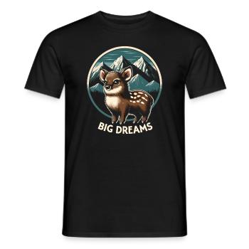 Niedlicher Pudu-hirsch Südamerika Cartoon-hirsch - Männer T-Shirt - Schwarz - Vorne - AI Model Male 178 light (178cm)