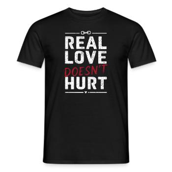 Raising awareness of domestic violence - Men's T-Shirt - black - Front - AI Model Male 178 light (178cm)