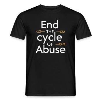 Raising awareness of domestic violence - Men's T-Shirt - black - Front - AI Model Male 178 light (178cm)