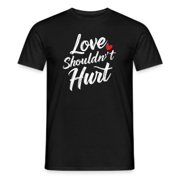 Raising awareness of domestic violence - Men's T-Shirt - black - Front - AI Model Male 178 light (178cm)