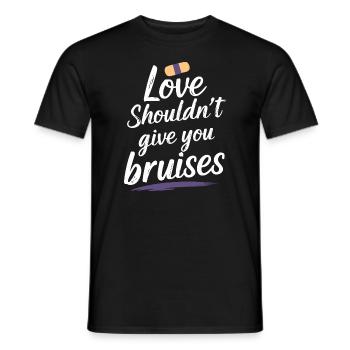 Raising awareness of domestic violence - Men's T-Shirt - black - Front - AI Model Male 178 light (178cm)