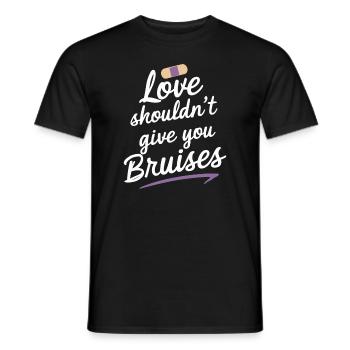 Sensibilisierung Für Häusliche Gewalt - Männer T-Shirt - Schwarz - Vorne - AI Model Male 178 light (178cm)