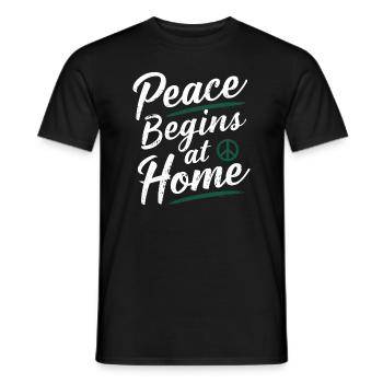 Raising awareness of domestic violence - Men's T-Shirt - black - Front - AI Model Male 178 light (178cm)