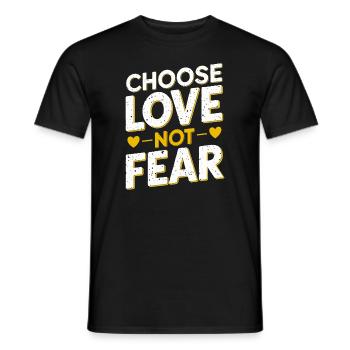 Raising awareness of domestic violence - Men's T-Shirt - black - Front - AI Model Male 178 light (178cm)