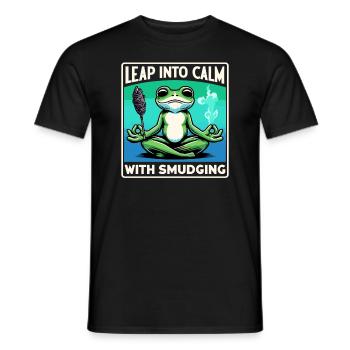 Smudge Sage Feder Spirituelle Hexerei Meditieren - Männer T-Shirt - Schwarz - Vorne - AI Model Male 178 light (178cm)