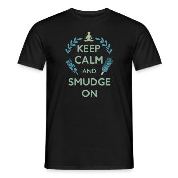 Smudge Sage Feder Spirituelle Hexerei Meditieren - Männer T-Shirt - Schwarz - Vorne - AI Model Male 178 light (178cm)