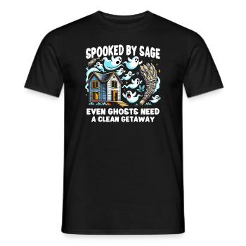 Smudge Sage Feder Spirituelle Hexerei Meditieren - Männer T-Shirt - Schwarz - Vorne - AI Model Male 178 light (178cm)