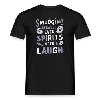 Smudge Sage Plume Sorcellerie spirituelle Méditer - T-shirt homme - noir - Devant - AI Model Male 178 light (178cm)