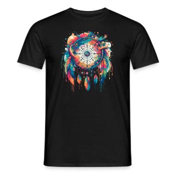 Dream Catcher Bohemian Spiritual Dreamcatcher - Männer T-Shirt - Schwarz - Vorne - AI Model Male 178 light (178cm)