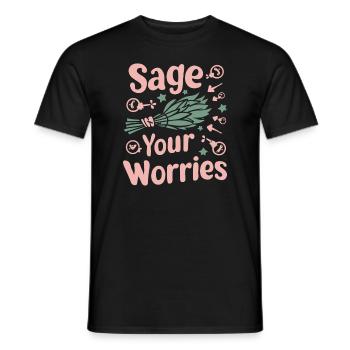 Smudge Sage Plume Sorcellerie spirituelle Méditer - T-shirt homme - noir - Devant - AI Model Male 178 light (178cm)