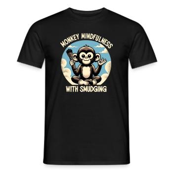 Smudge Sage Plume Sorcellerie spirituelle Méditer - T-shirt homme - noir - Devant - AI Model Male 178 light (178cm)