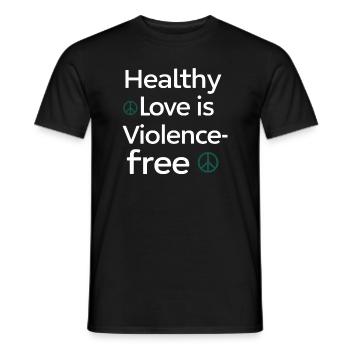Sensibilisierung Für Häusliche Gewalt - Männer T-Shirt - Schwarz - Vorne - AI Model Male 178 light (178cm)
